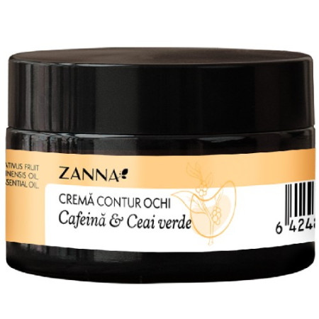 Crema contur ochi cu Cafeina si Ceai Verde, 20 ml, Zanna