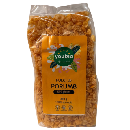 Fulgi de porumb, fara gluten, organic 250gr, youbio