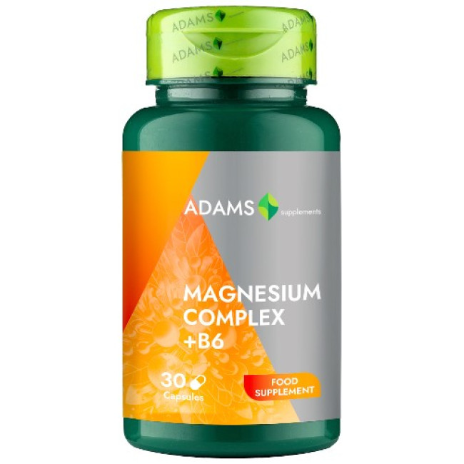 Magnesium Complex + B6, 30cps, Adams Supplements