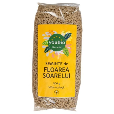 Seminte de floarea soarelui, organic, 500g, Youbio