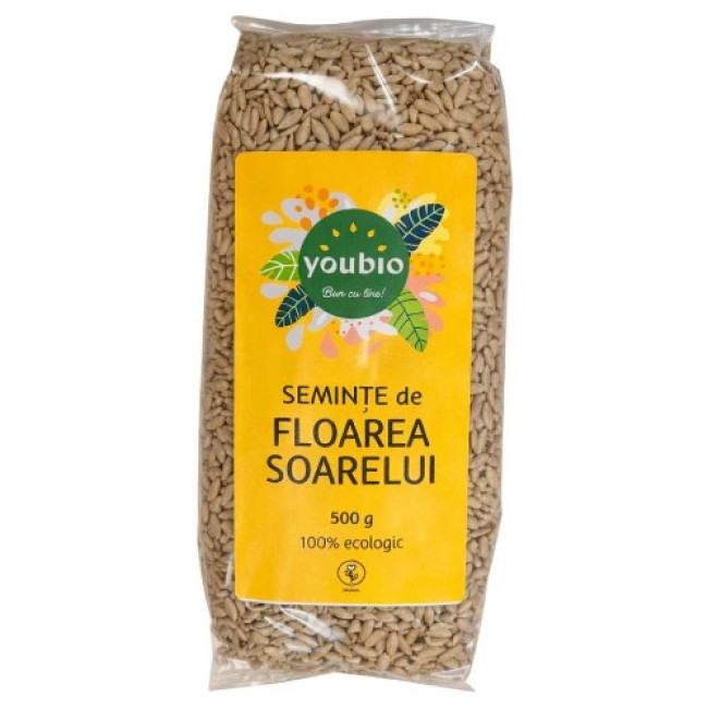 Seminte de floarea soarelui, organic, 500g, Youbio