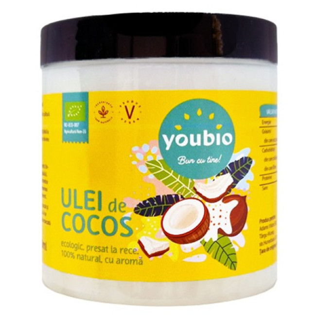 Ulei de Cocos organic 250ml, Youbio Ulei de Cocos organic 250ml, Youbio