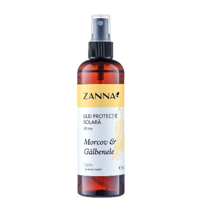 Ulei de plaja cu ulei de Morcov si Galbenele-30spf, 150ml, Zanna Ulei de plaja cu ulei de Morcov si Galbenele-30spf, 150ml, Zanna