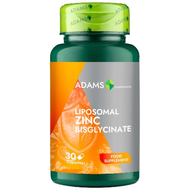 Zinc Bisglicinat Liposomal 50mg, 30cps, Adams Supplements