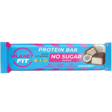 Baton proteic â€‹â€‹cu vitamine, Coconut, 40g, Brain Foods