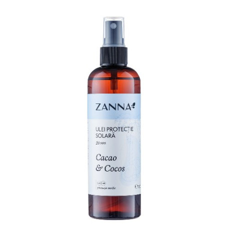 Ulei de plaja cu Cacao si Cocos- 20spf, 150ml, Zanna