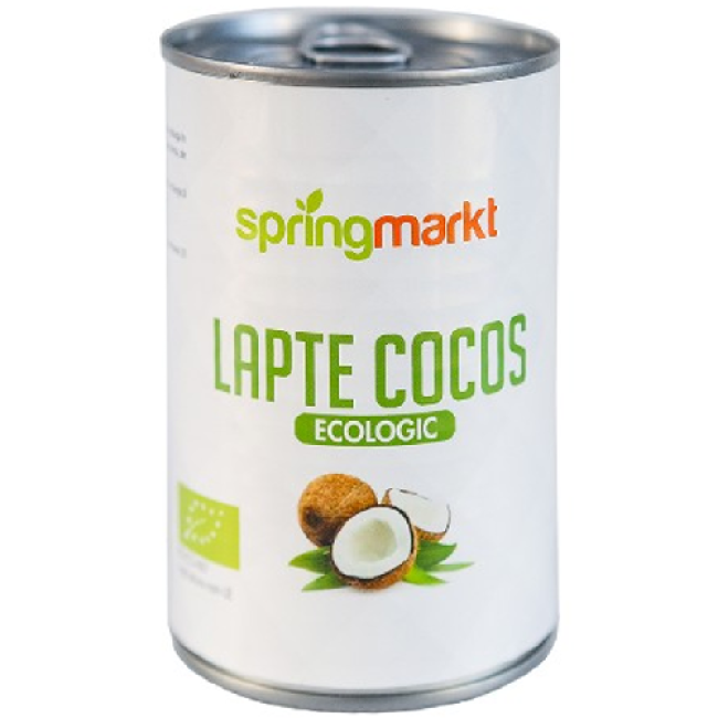 Lapte de cocos ecologic 400ml, springmarkt Lapte de cocos ecologic 400ml, springmarkt