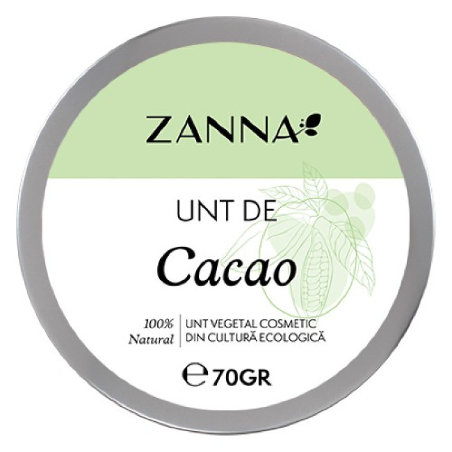 Unt de Cacao Bio, 70 g, Zanna Unt de Cacao Bio, 70 g, Zanna