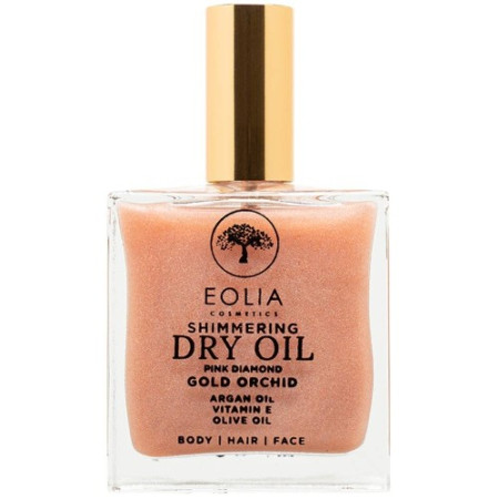 Ulei organic uscat cu sclipici, Gold Orhid, Pink Diamond, 100ml, Eolia