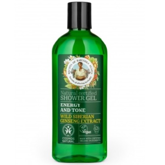 Gel de Duș Tonifiant cu extract de Ginseng, 260ml, Bunica Agafia Gel de Duș Tonifiant cu extract de Ginseng, 260ml, Bunica Agafia