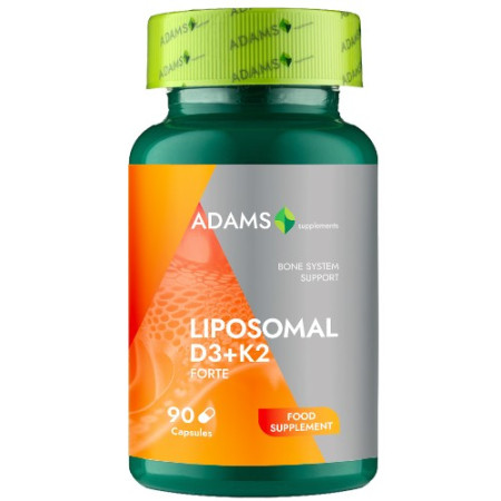 Liposomal D3 + K2 Forte, 90cps, Adams Supplements
