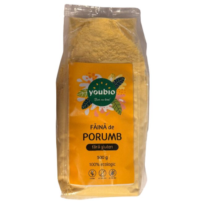 Faina de porumb fara gluten, organic, 500gr, youbio