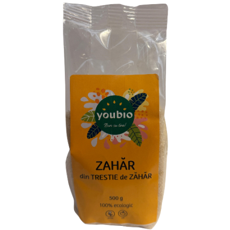 Zahar din trestie de zahar, organic, 500gr, youbio