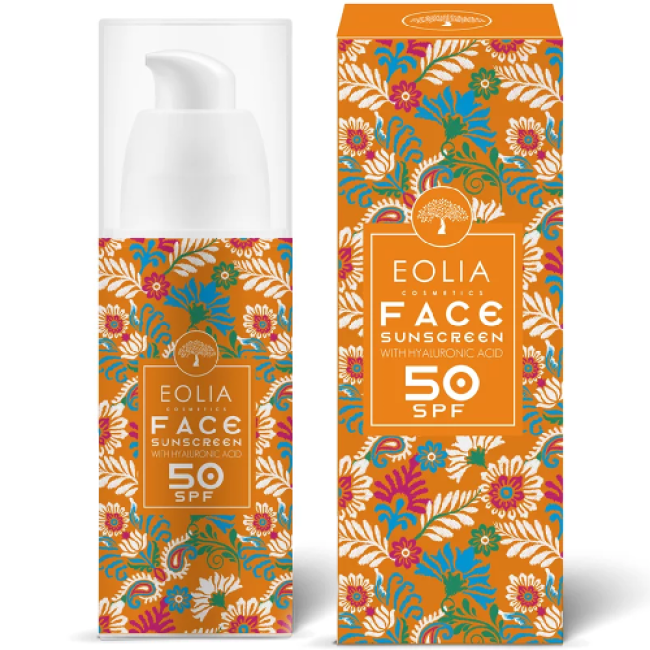 Crema de fata cu protectie solara, Floral, SPF 50, 50ml, Eolia Crema de fata cu protectie solara, Floral, SPF 50, 50ml, Eolia