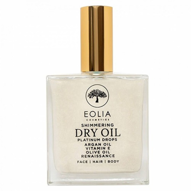 Ulei organic uscat cu sclipici, Platinum Drops, Renaissance, 100ml, Eolia Ulei organic uscat cu sclipici, Platinum Drops, Renaissance, 100ml, Eolia