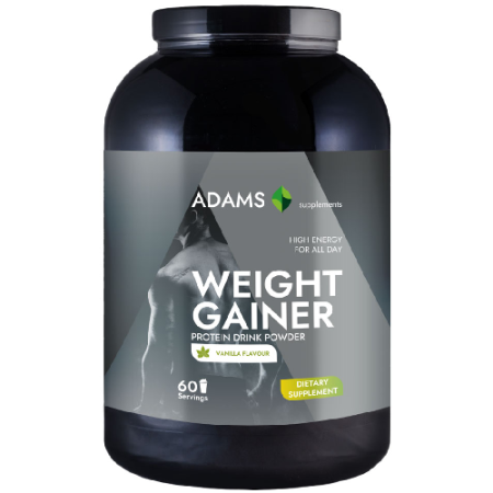 Weight Gainer (vanilie), 3000g, Adams Supplements