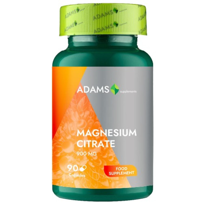 Citrat de magneziu 900mg, 90cps, Adams Supplements