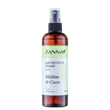 Ulei de plaja cu ulei de Masline si Cocos-30spf, 150ml, Zanna