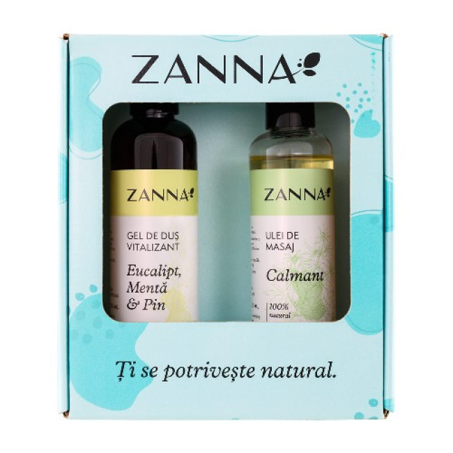 Pachet Ulei de masaj calmant + Gel de dus Vitalizant, Zanna Pachet Ulei de masaj calmant + Gel de dus Vitalizant, Zanna