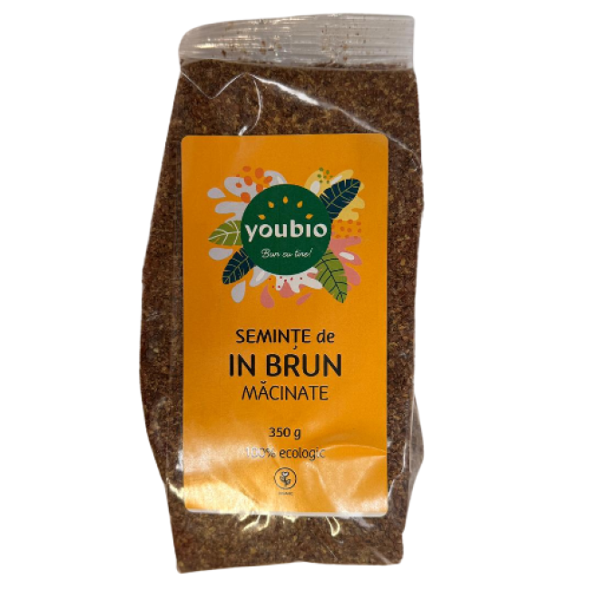 Seminte in brun pisate, organic, 350gr, youbio