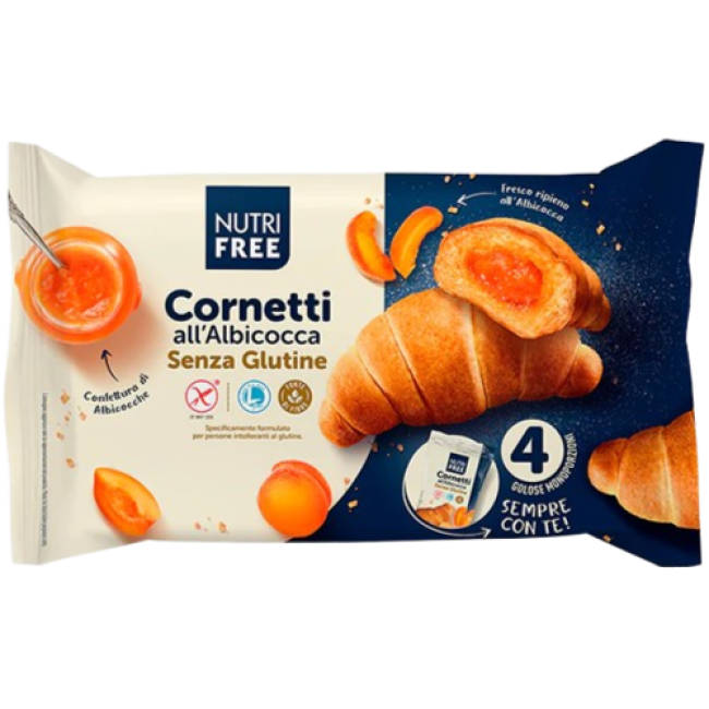Cornulete Cu Umplutura De Caise 240g, NutriFree