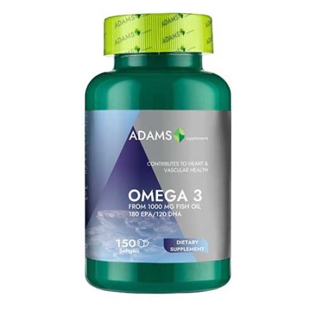 Omega 3 1000mg + Vitamina E 150 capsule Adams Omega 3 1000mg + Vitamina E 150 capsule Adams