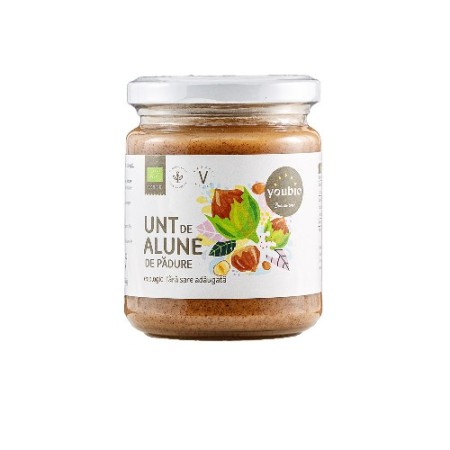 Unt de alune de padure ecologic 250gr Youbio Unt de alune de padure ecologic 250gr Youbio