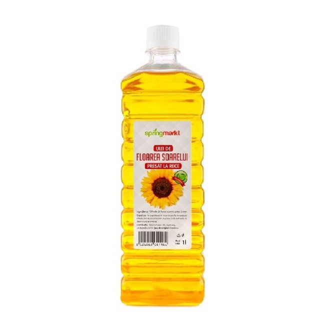 Ulei de floarea soarelui, presat la rece, 1L, Springmarkt Ulei de floarea soarelui, presat la rece, 1L, Springmarkt
