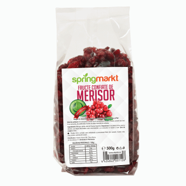 Fructe Confiate de Merisor 500gr Springmarkt Fructe Confiate de Merisor 500gr Springmarkt