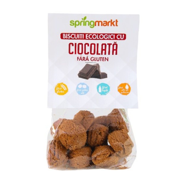 Biscuiti Eco cu Ciocolata, Fara Gluten, 100gr Springmarkt