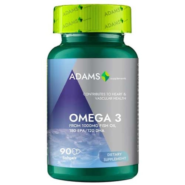 Omega 3 1000mg + Vitamina E 90 capsule Adams
