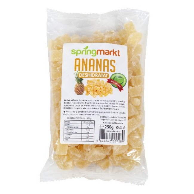 Ananas Deshidratat, 250gr Springmarkt Ananas Deshidratat, 250gr Springmarkt