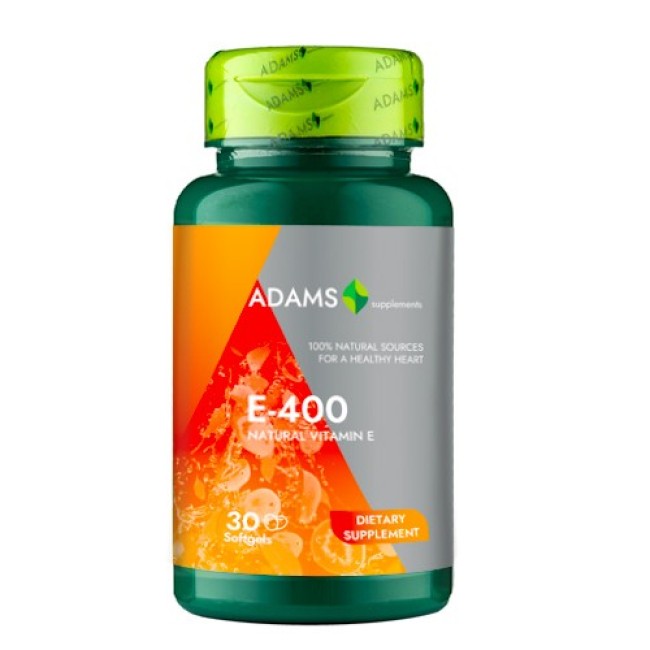 Vit. E-400 naturala 30 cps, Adams