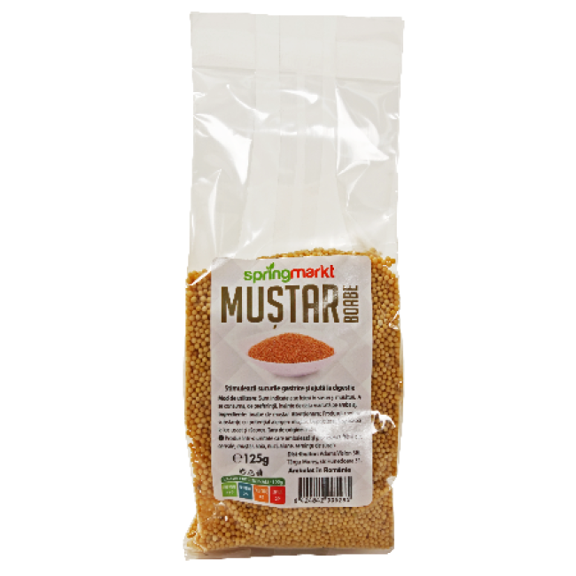 Mustar Boabe 125gr Springmarkt Mustar Boabe 125gr Springmarkt