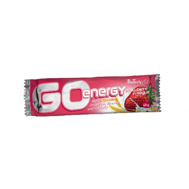 GO Energy Bar 40gr Strawberry-Yogurt  Biotech USA