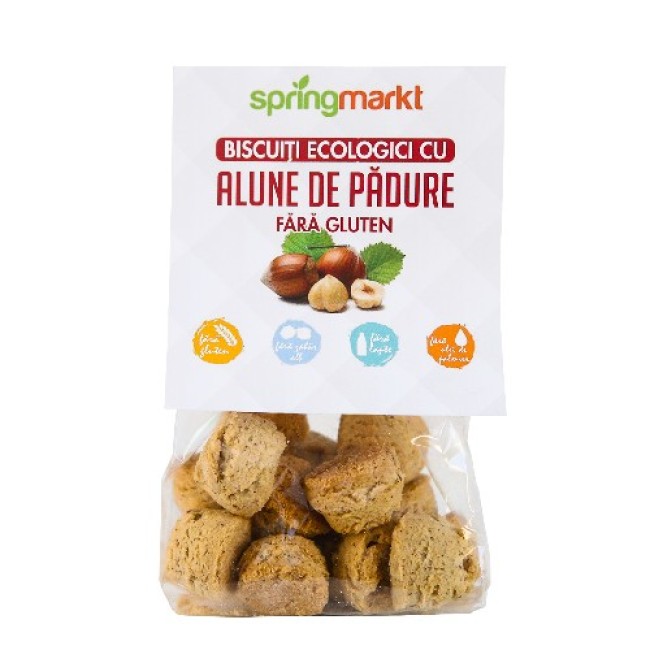 Biscuiti Bio cu Alune de padure fara gluten 100gr Springmarkt