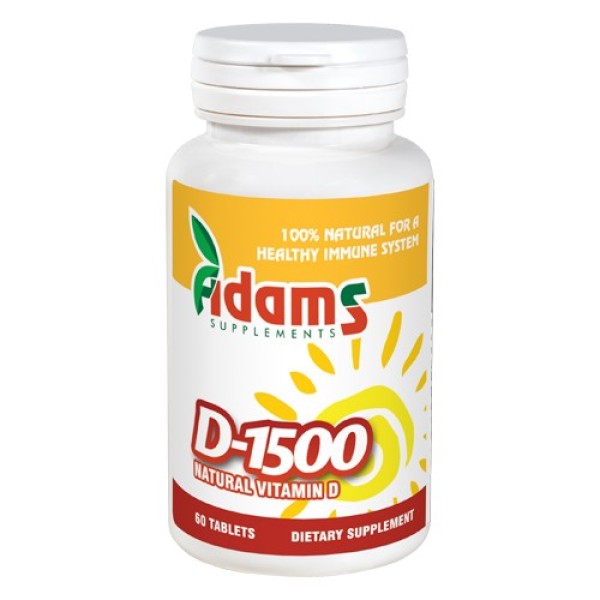 Vitamina D-1500 60 tablete Adams Supplements