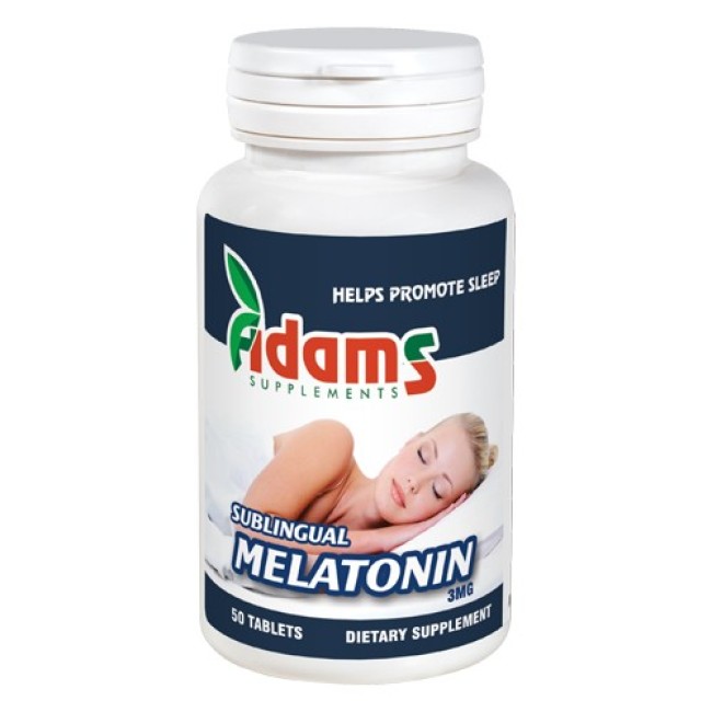 Melatonina Sublinguala 3mg 50 tablete Adams Supplements Melatonina Sublinguala 3mg 50 tablete Adams Supplements