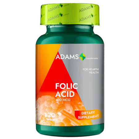 Acid Folic 400mcg 120tab, Adams Acid Folic 400mcg 120tab, Adams