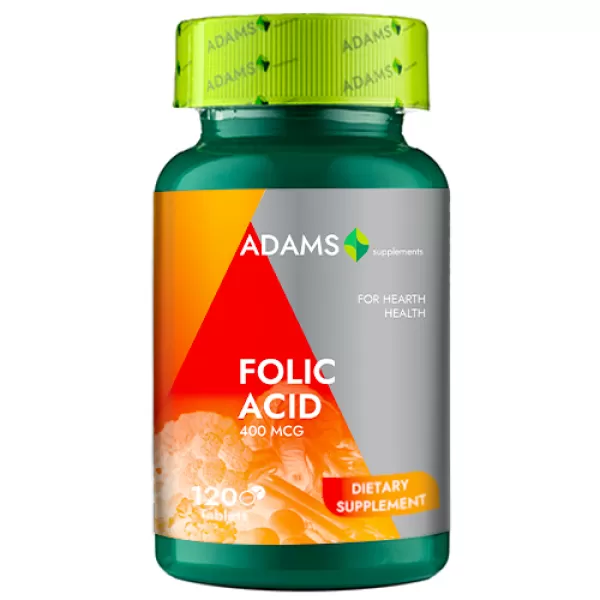 Acid Folic 400mcg 120tab, Adams - 56499