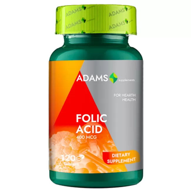 Acid Folic 400mcg 120tab, Adams - 56499