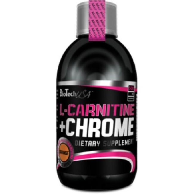 L-Carnitine+CHROME 35000 MG 500ML Portocala BiotechUSA