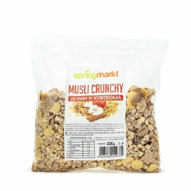 Crunchy musli (cu scortisoara si mere) 350gr Springmarkt Crunchy musli (cu scortisoara si mere) 350gr Springmarkt