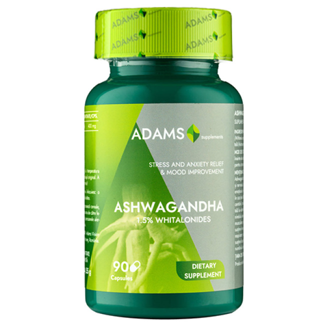 Ashwaghanda 400mg 90cps, Adams Ashwaghanda 400mg 90cps, Adams