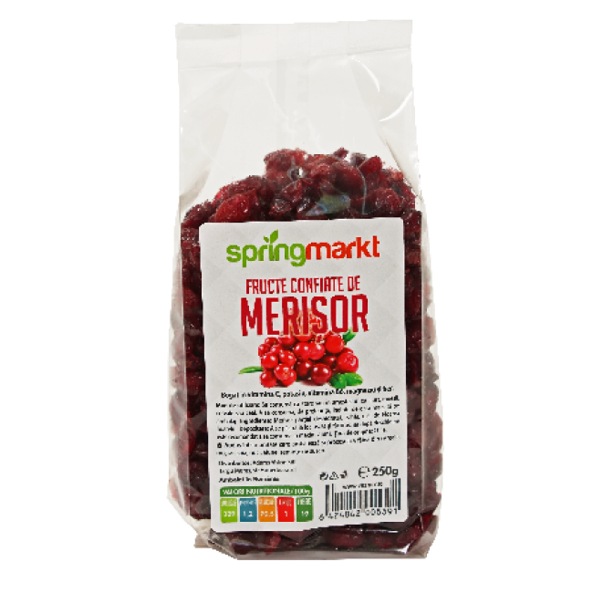 Fructe confiate de Merisor 250g Springmarkt Fructe confiate de Merisor 250g Springmarkt