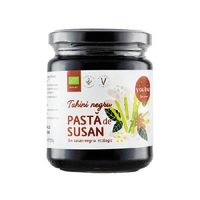 Tahini din susan negru ecologic 250gr Youbio