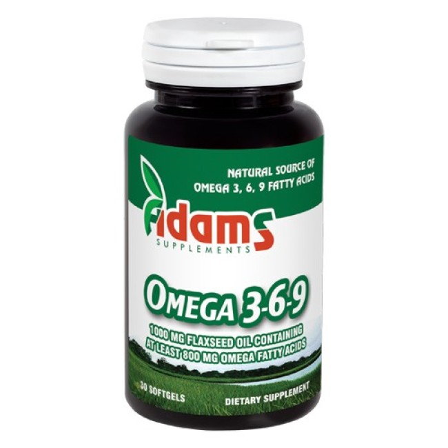 Omega 3-6-9 Ulei din Seminte de In 30cps Adams Omega 3-6-9 Ulei din Seminte de In 30cps Adams