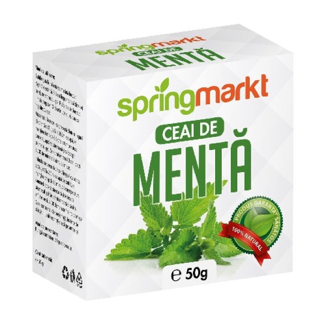 Ceai Menta Frunze 50gr Springmarkt Ceai Menta Frunze 50gr Springmarkt