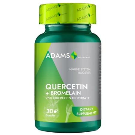 Quercetina 500mg cu Bromelaina 30cps, Adams