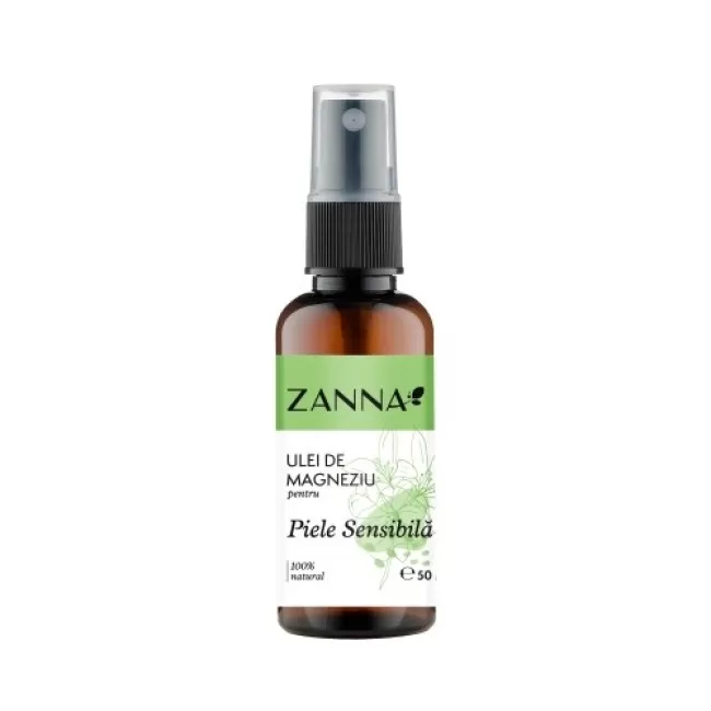 Ulei de magneziu, pentru piele sensibila, 50ml, Zanna Ulei de magneziu, pentru piele sensibila, 50ml, Zanna